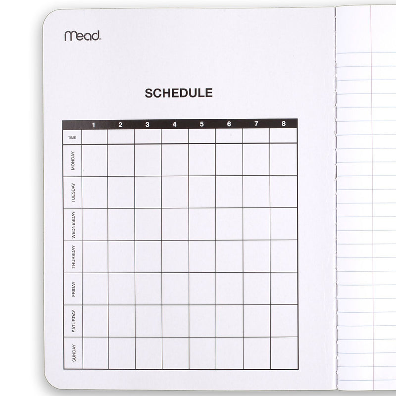 Mead 1-Subject Composition Notebooks, 9.75" x 7.5", Wide Ruled, 100 Sheets, Black (09910)
