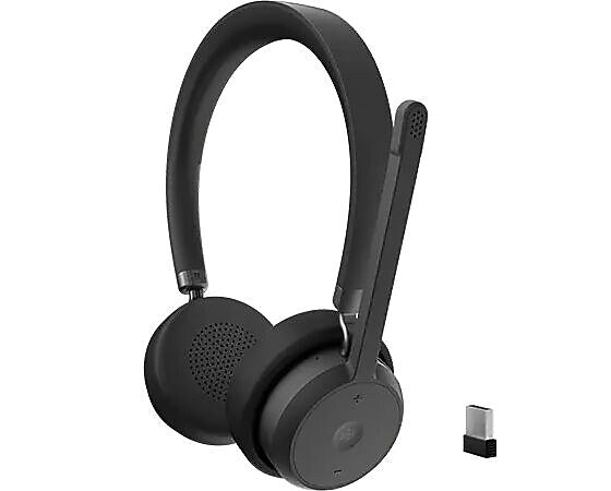 Lenovo USB-A Noise Canceling Bluetooth Stereo Computer Headset, MT Certified (4XD1M80020)