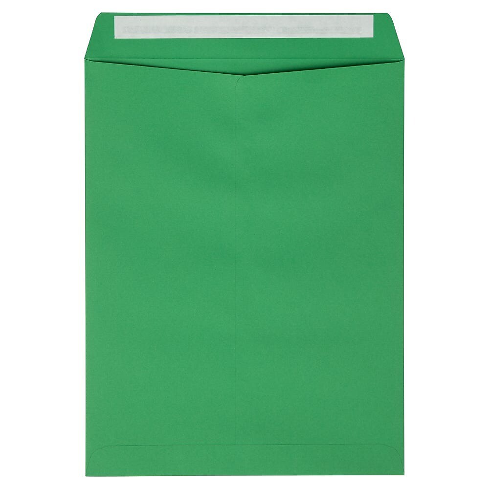 JAM Paper 9 x 12 Open-End Envelopes in 80 lb. Holiday Green, 50/Pack (FE-7280-12-50)