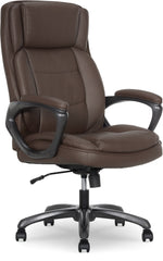 Thomasville Lansing Ergonomic Polyurethane Big & Tall Chair, 400 lb. Capacity, Dark Walnut Brown (52398-DBRN)
