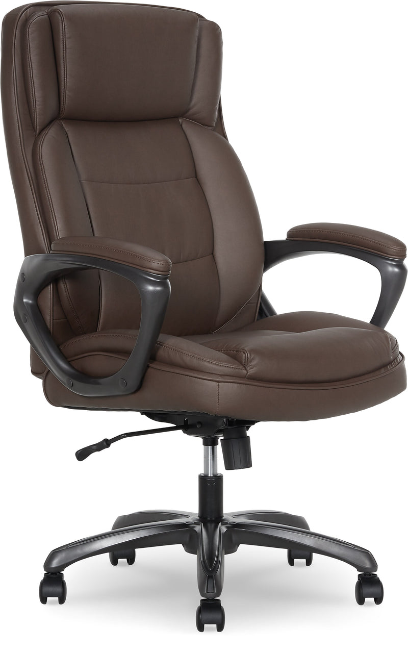 Thomasville Lansing Ergonomic Polyurethane Big & Tall Chair, 400 lb. Capacity, Dark Walnut Brown (52398-DBRN)