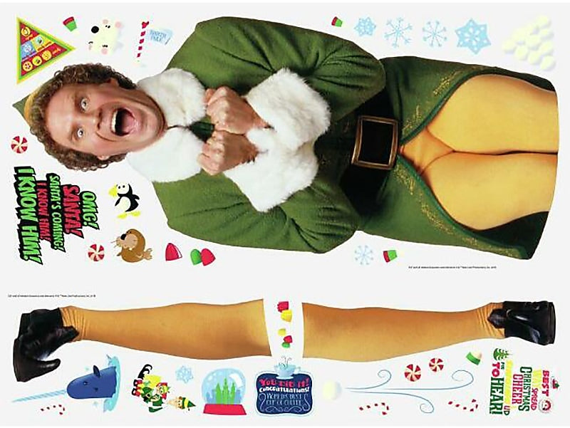 RoomMates Buddy the Elf Contemporary Wall Decal Set, Holiday (RMK4339GM)