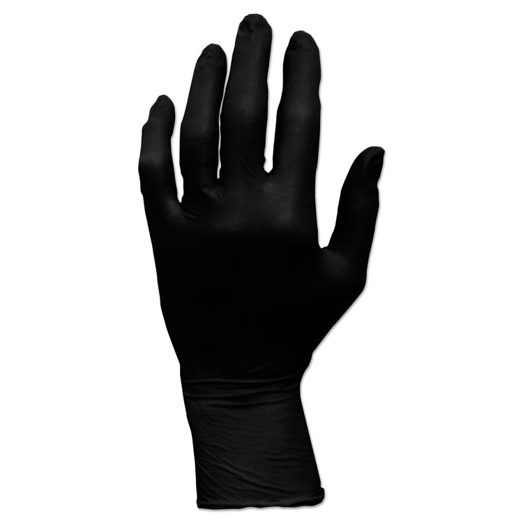 ProWorks GrizzlyNite Nitrile Gloves, Powder-Free, X-Large, 5 mil Thick, Black, 100/Box, 10 Boxes/Carton
