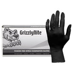 ProWorks GrizzlyNite Nitrile Gloves, Powder-Free, X-Large, 5 mil Thick, Black, 100/Box, 10 Boxes/Carton
