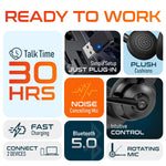 Delton 30X Wireless Noise Canceling Bluetooth Stereo Headset with HS1 Stand (DHSWC130XD)