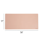 Smead Large Vegan Leather Anti-Slip Desk Pad, 36" x 17", Light Pink (SMD64829)