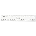 Clear Plastic Ruler, Standard/metric, 6" Long, Clear, 2/pack