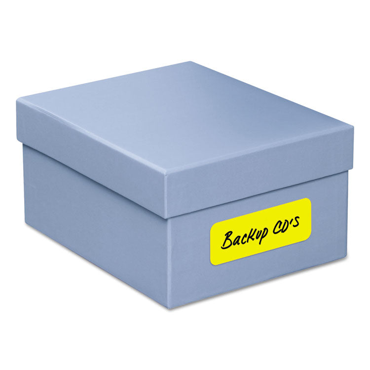 High-Vis Removable Laser/Inkjet ID Labels w/ Sure Feed, 1 x 2.63, Neon, 360/PK