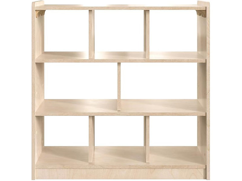 Flash Furniture Bright Beginnings 8-Section Modular Storage Unit, 31.5"H x 31.5"W x 11.75"D, Brown (MK-ME10513-GG)