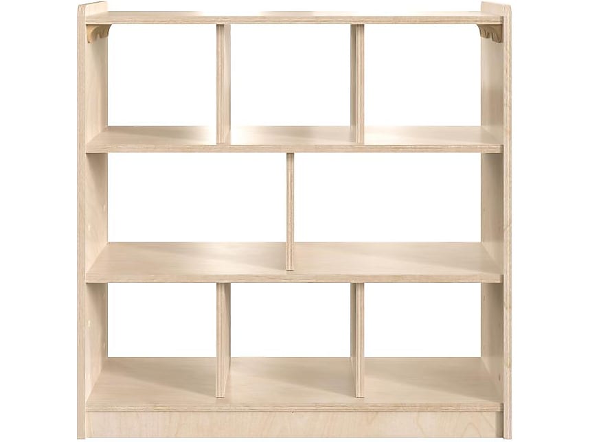 Flash Furniture Bright Beginnings 8-Section Modular Storage Unit, 31.5"H x 31.5"W x 11.75"D, Brown (MK-ME10513-GG)