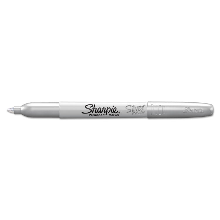 Metallic Fine Point Permanent Markers, Fine Bullet Tip, Gold-Silver-Bronze, 6/pack