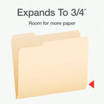Pendaflex Heavy Duty File Folder, 1/3-Cut Tab, Assorted, Letter Size, Manila, 100/Box (1007080)