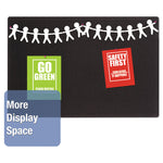 Oval Office Fabric Board, 48" x 36", Black Surface
