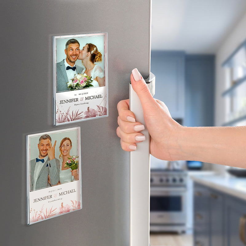 Azar Sign Holder, 4" x 6", Vertical, Wall Mounted, Clear, Acrylic, 10/Pack (129910)