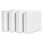 Durable View Binder With Durahinge And Slant Rings, 3 Rings, 2" Capacity, 11 X 8.5, White, 4/pack