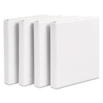 Durable View Binder With Durahinge And Slant Rings, 3 Rings, 1" Capacity, 11 X 8.5, White, 4/pack