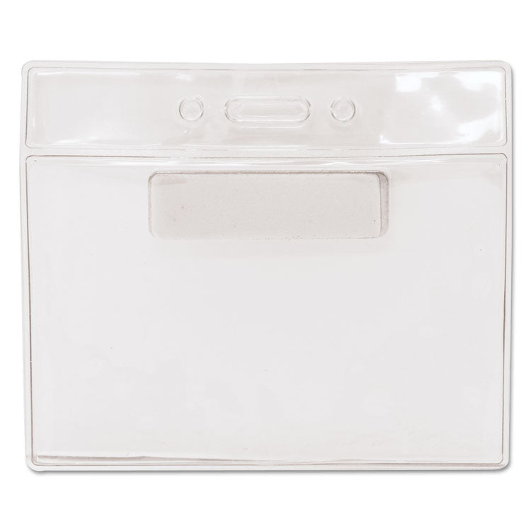 Magnetic-Style Name Badge Kits, Horizontal, Clear 4.5" x 3.25" Holder, 4.13" x 3" Insert, 20/Pack