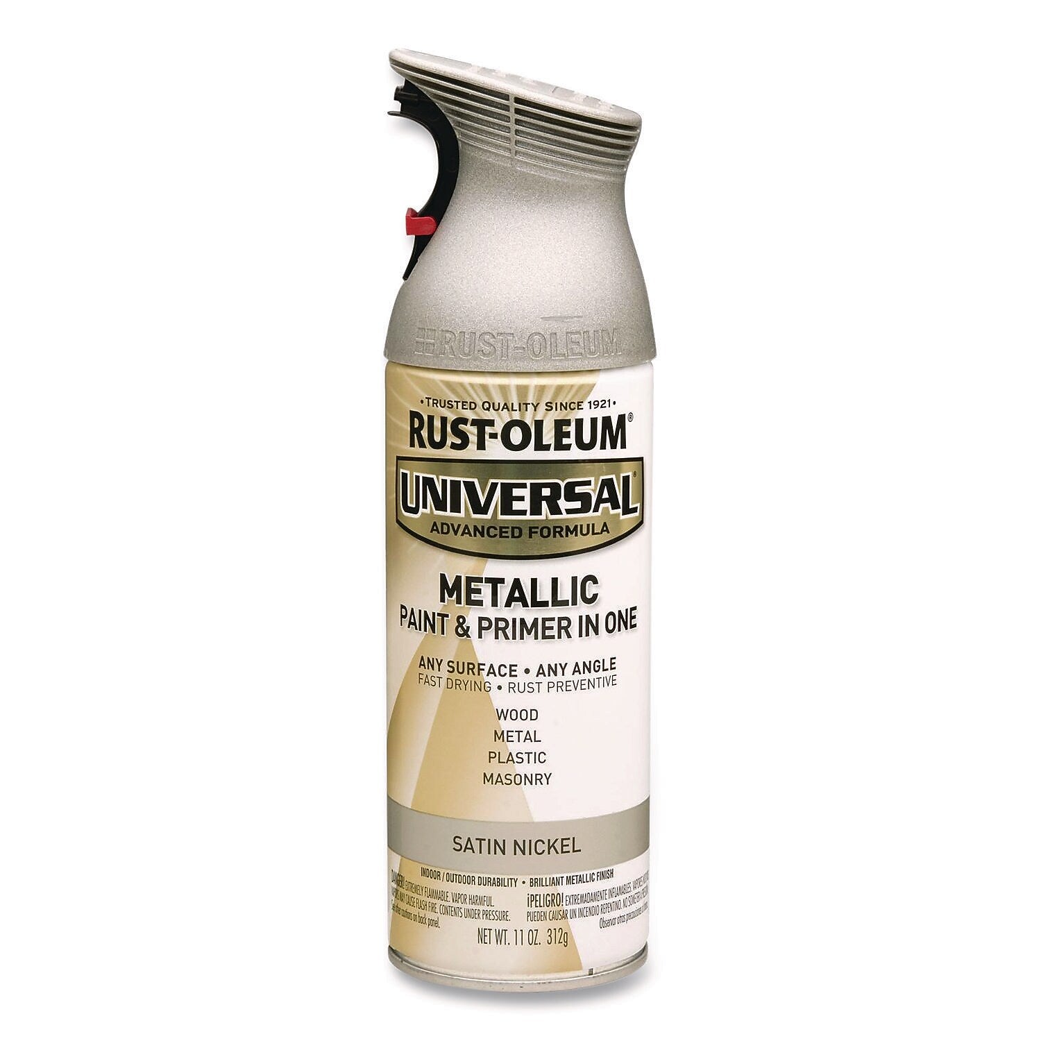 Rust-Oleum Universal Premium Spray Paint, Nickel, 12 oz., 6/Carton (249130)