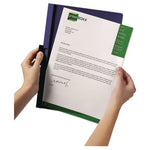 DuraClip Report Cover, Clip Fastener, 8.5 x 11, Holds 60 Sheets, Clear/Black, 25/Box
