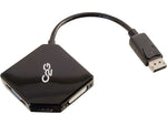 C2G Cables to Go DisplayPort to HDMI/VGA/DVI Video Adapter/Converter, Male to Female, Black (54340)