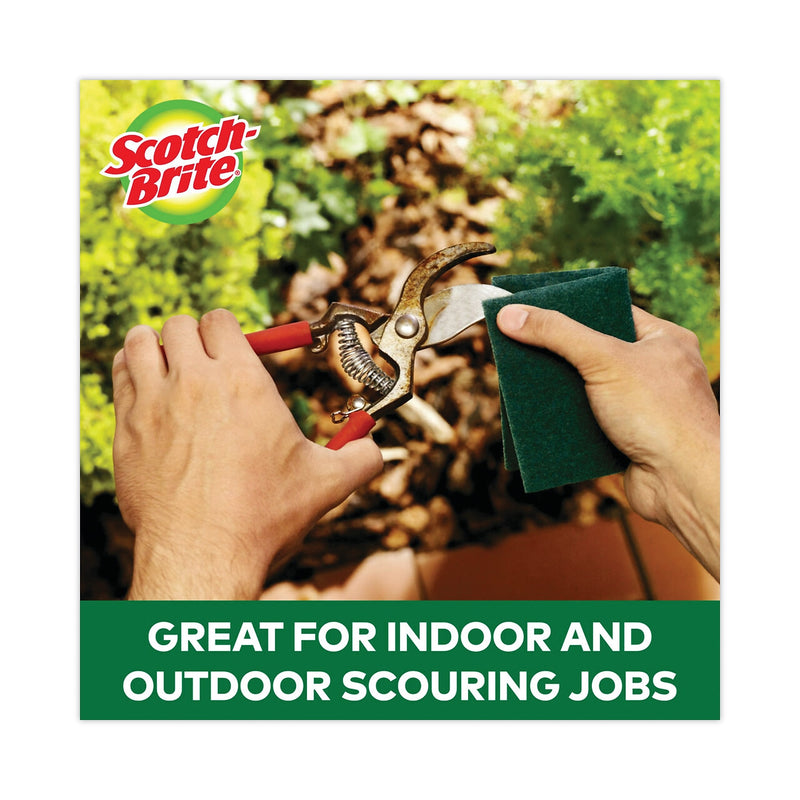 Scotch-Brite Heavy-Duty Scouring Pad, 3.8 x 6, Green, 5/Carton (MMM2265)