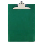 Recycled Plastic Clipboard with Ruler Edge, 1" Clip Capacity, Holds 8.5 x 11 Sheets, Green