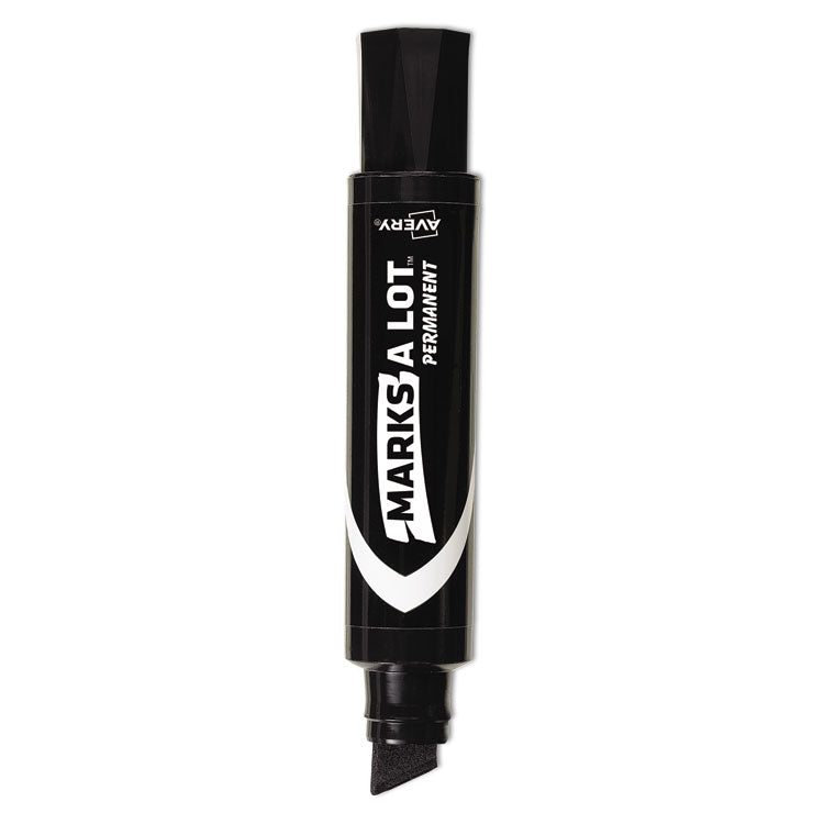 Marks A Lot Extra-Large Desk-Style Permanent Marker, Extra-Broad Chisel Tip, Black (24148)