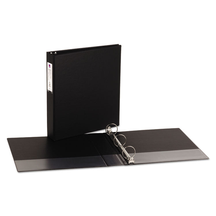 Economy Non-View Binder With Round Rings, 3 Rings, 1.5" Capacity, 11 X 8.5, Black, (4401)