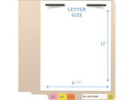 Medical Arts Press Reinforced End Tab File Folder, Straight Cut, Letter-Size, Manila, 50/Box (S-01323)
