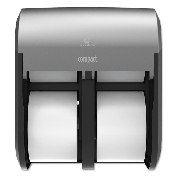 Compact Quad Vertical 4-Roll Coreless Dispenser, 12.06 x 8 x 14.44, Stainless Steel