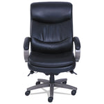 Woodbury Big/tall Executive Chair, Supports Up To 400 Lb, 20.25" To 23.25" Seat Height, Black Seat/back, Weathered Gray Base