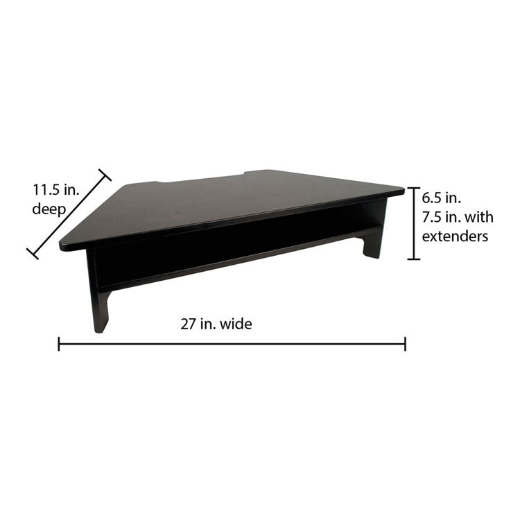 Dc050 High Rise Collection Monitor Stand, 27" X 11.5" X 6.5" To 7.5", Black, Supports 40 Lbs