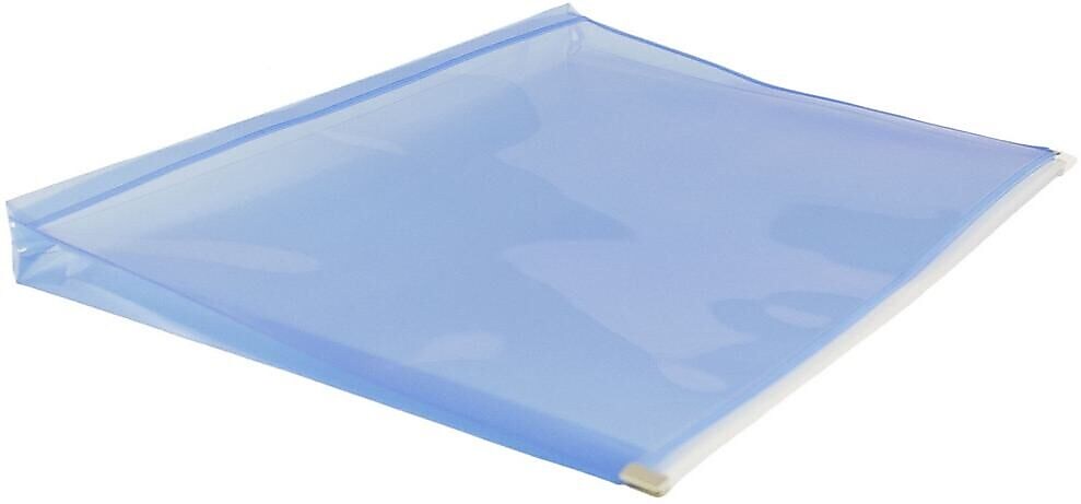 JAM Paper Premium Plastic Document File, 1 Pocket, Letter, Blue, 3/Pack (218Z1bux3)