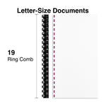 Staples® 1/2" Plastic Binding Spine Comb, 90 Sheet Capacity, Black, 25/Pack (17459/ST17459)