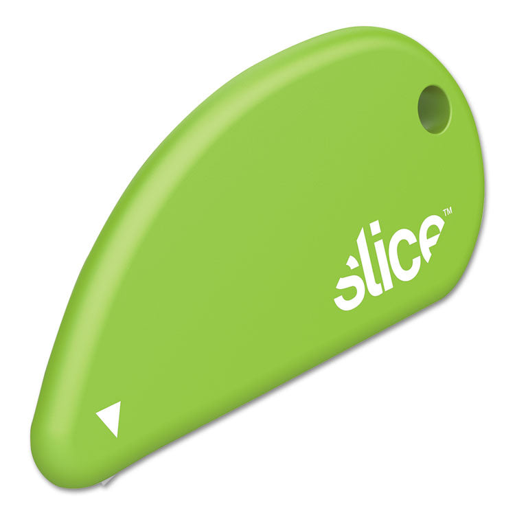 Safety Cutters, Fixed, Non Replaceable Micro Safety Blade, 0.1" Ceramic Blade, 2.4" Plastic Handle, Green