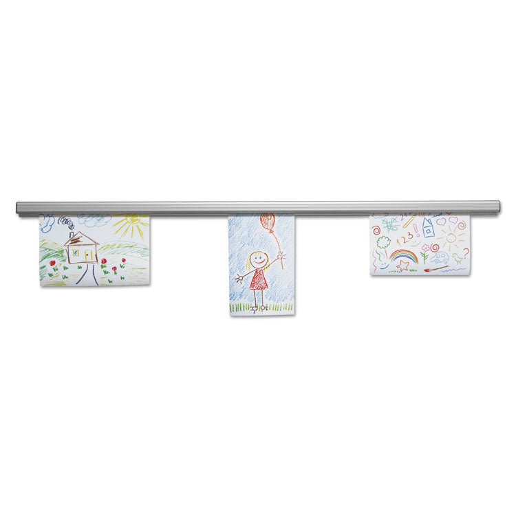 Grip-A-Strip Display Rails, 1.5" x 36", Satin Aluminum