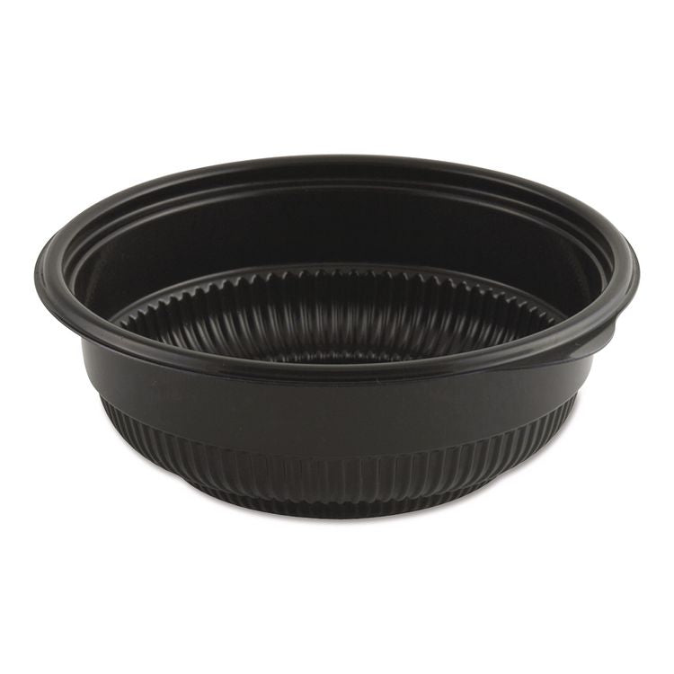 MicroRaves Incredi-Bowl Base, 16 oz, 5.75" Diameter x 2.02" h, Black, Plastic, 250/Carton