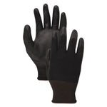 Palm Coated HPPE Gloves, Medium (Size 8), Salt and Pepper/Black, 12 Pairs