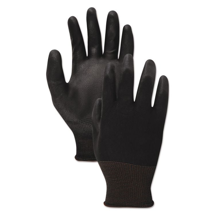 Palm Coated HPPE Gloves, Medium (Size 8), Salt and Pepper/Black, 12 Pairs