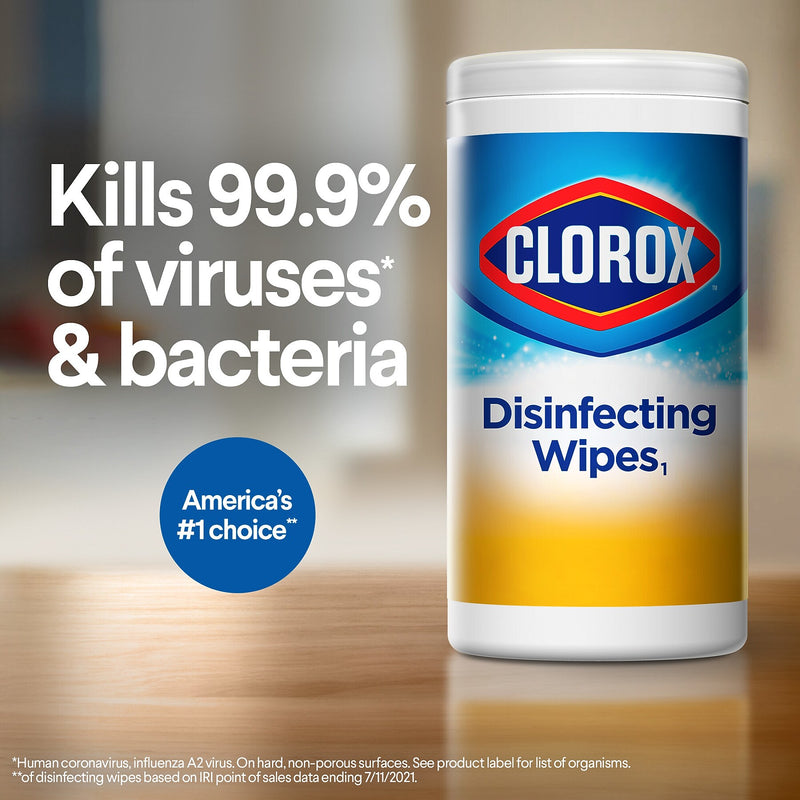 Clorox Disinfecting Wipes Value Pack, 75 Wipes/Container, 3/Pack (30208)