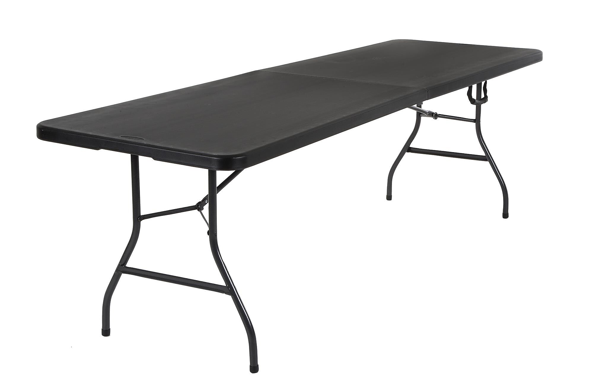 Cosco Fold-in-Half 8' Folding Table, Black (14778BLK1X)