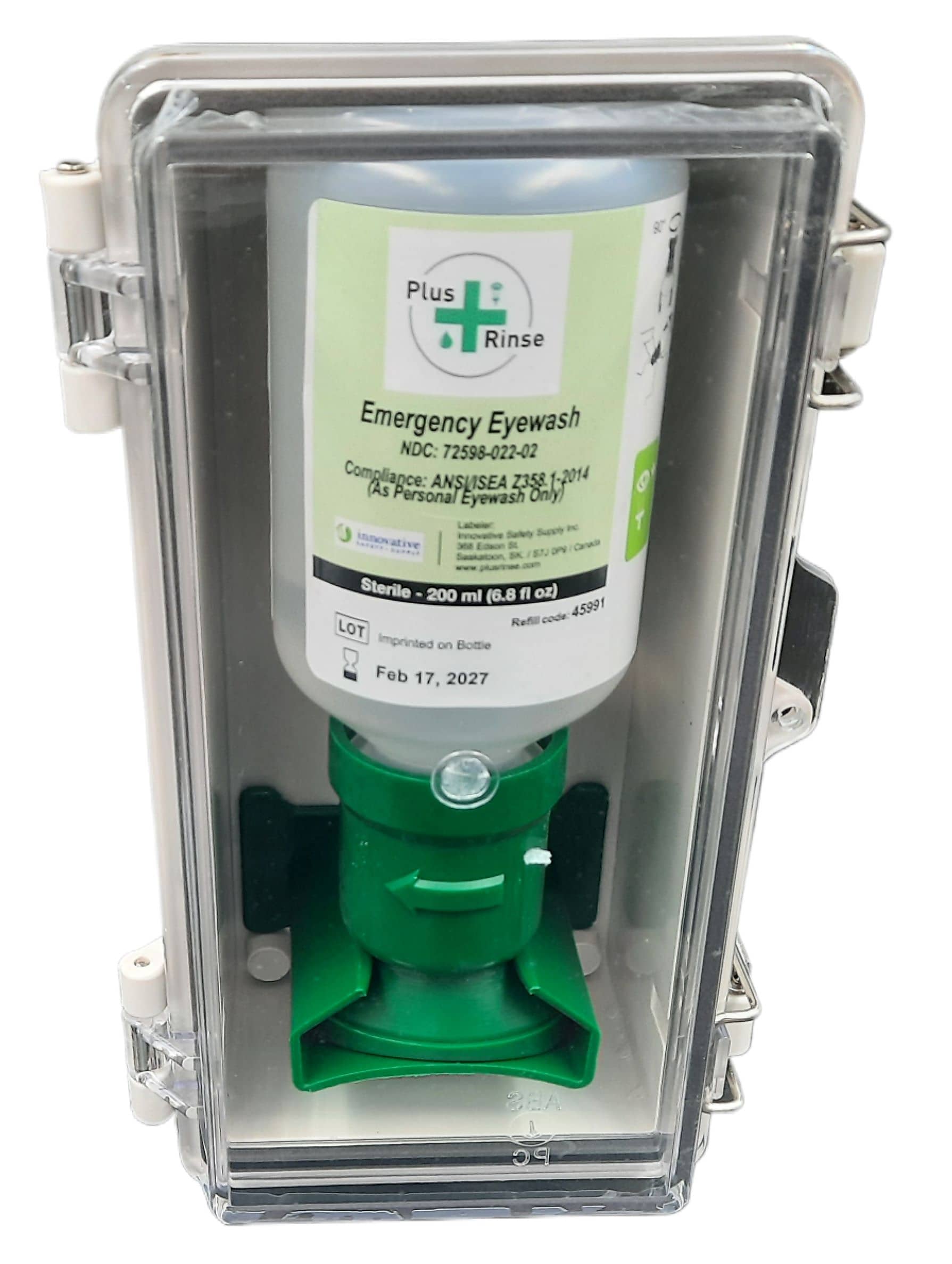 Plus Rinse Mini Industrial Saline Eyewash Station, 6.8 oz. (46501)