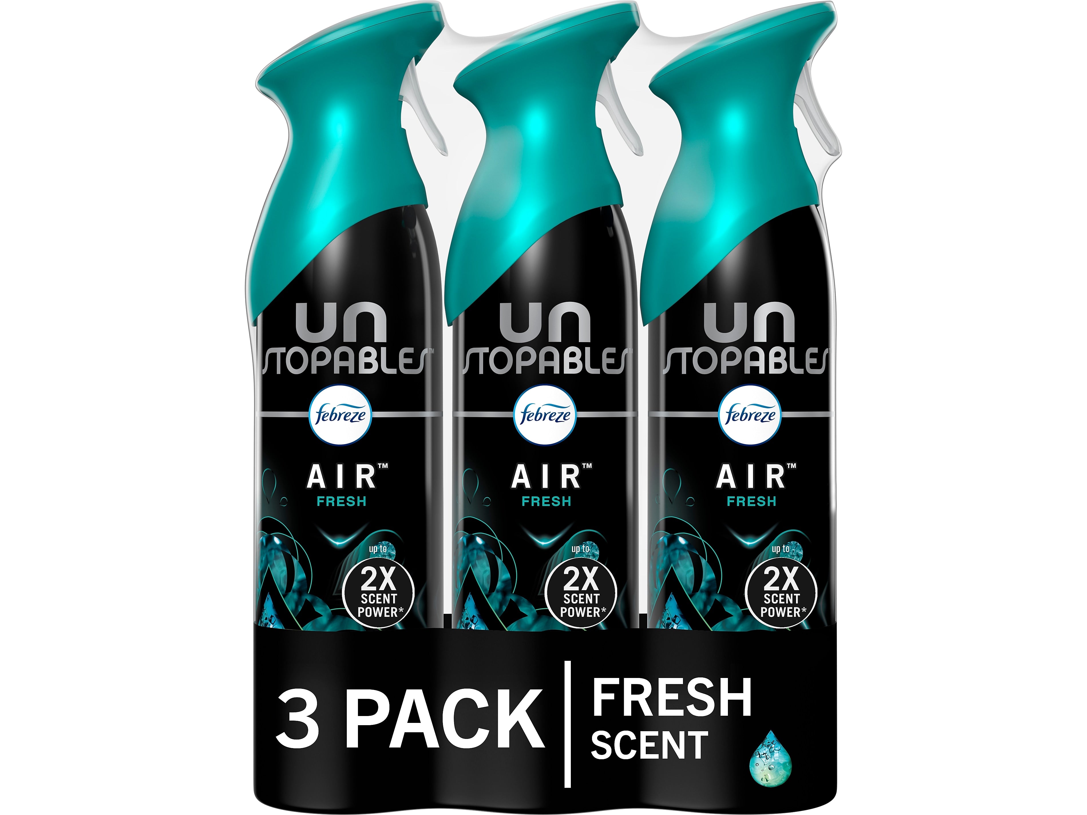 Febreze Unstopables Air Freshener Aerosol, Fresh Scent, 8.8 fl. oz., 3/Pack (42723)