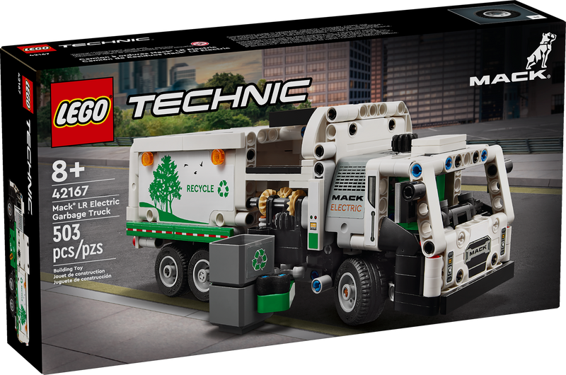 LEGO Technic Mack LR Electric Garbage Truck, 503 Pieces (42167)
