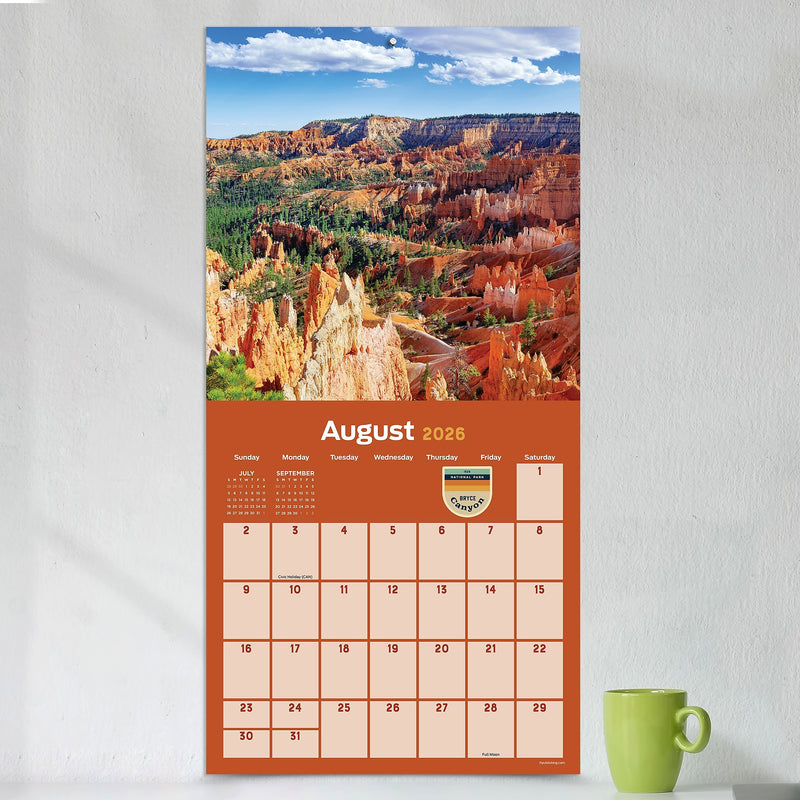 2026 TF Publishing National Parks 12" x 12" Monthly Wall Calendar, Multi (26-1020)