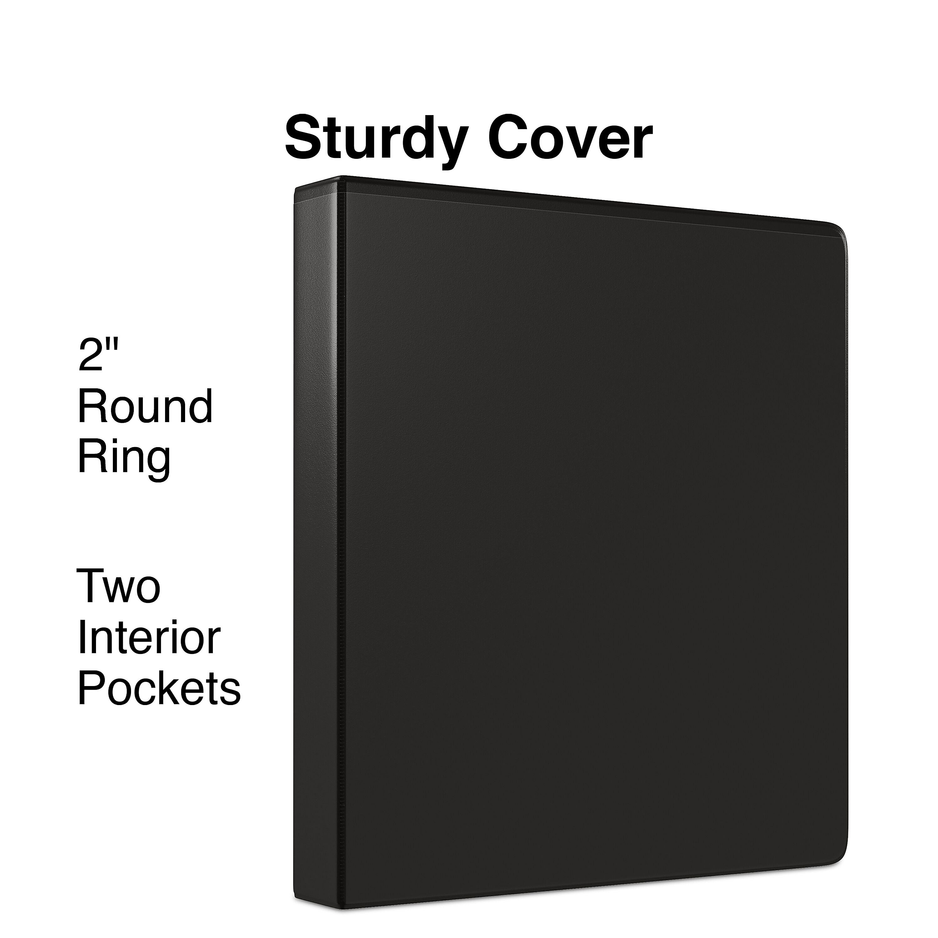 Staples 2" 3-Ring View Binders, Black, 12/Pack (23722/21689)