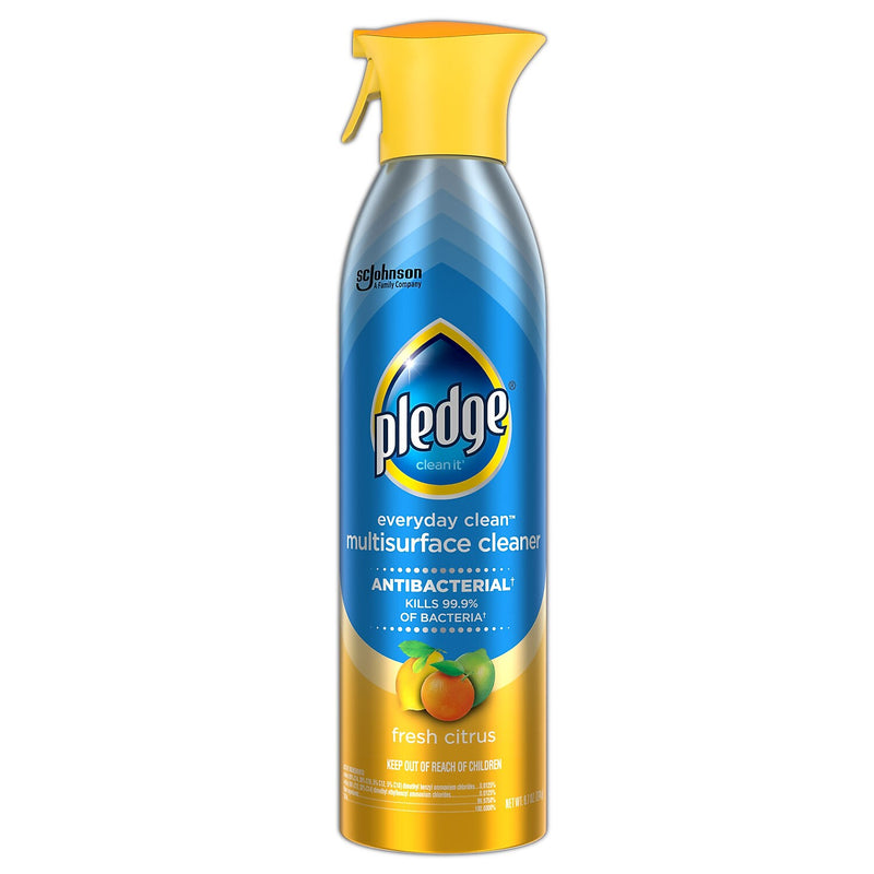 Pledge Clean-It Antibacterial All-Purpose Cleaners, Fresh Citrus Scent, 9.7 oz., 6/Carton (336276CT)