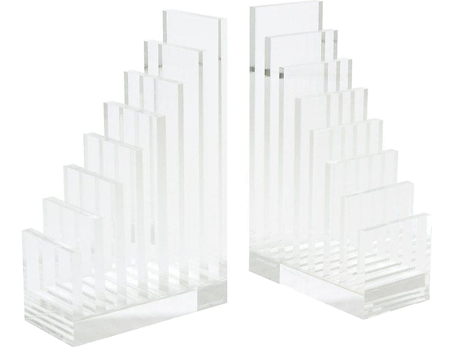 Russell+Hazel Acrylic Book Ends, 11"H, Clear (40807)