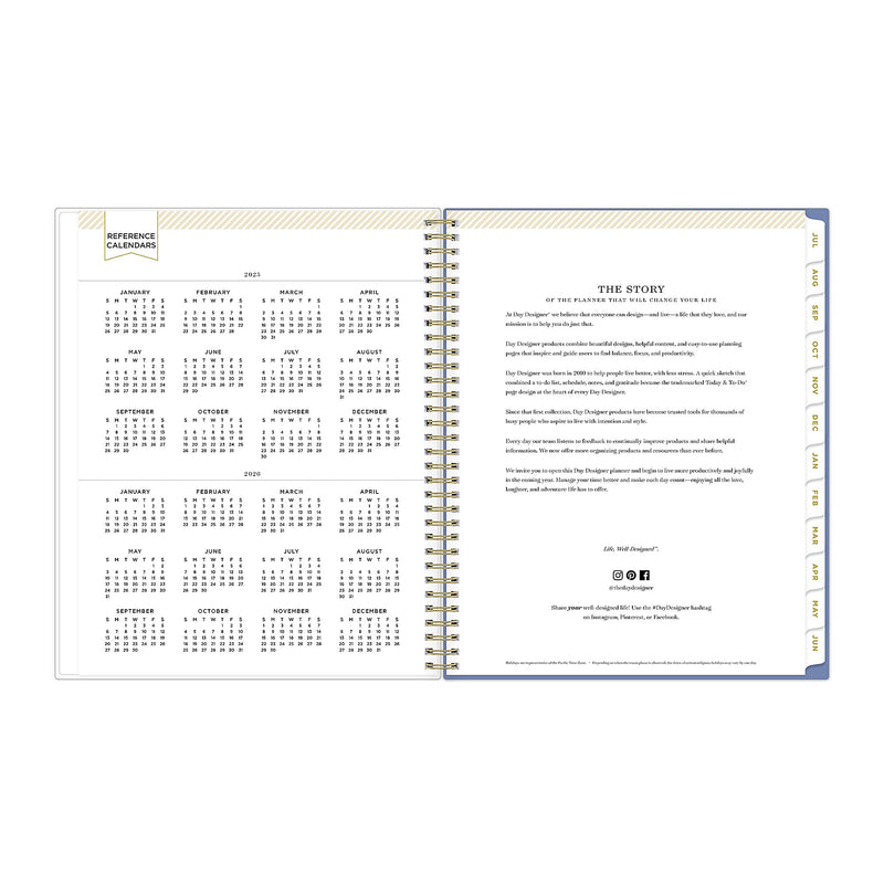 2025-2026 Day Designer for Blue Sky Flutter 8.5" x 11" Academic Year Weekly & Monthly Planner, Plastic Cover (136685-A26)