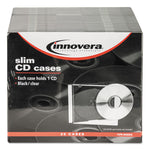 Cd/dvd Slim Jewel Cases, Clear/black, 25/pack